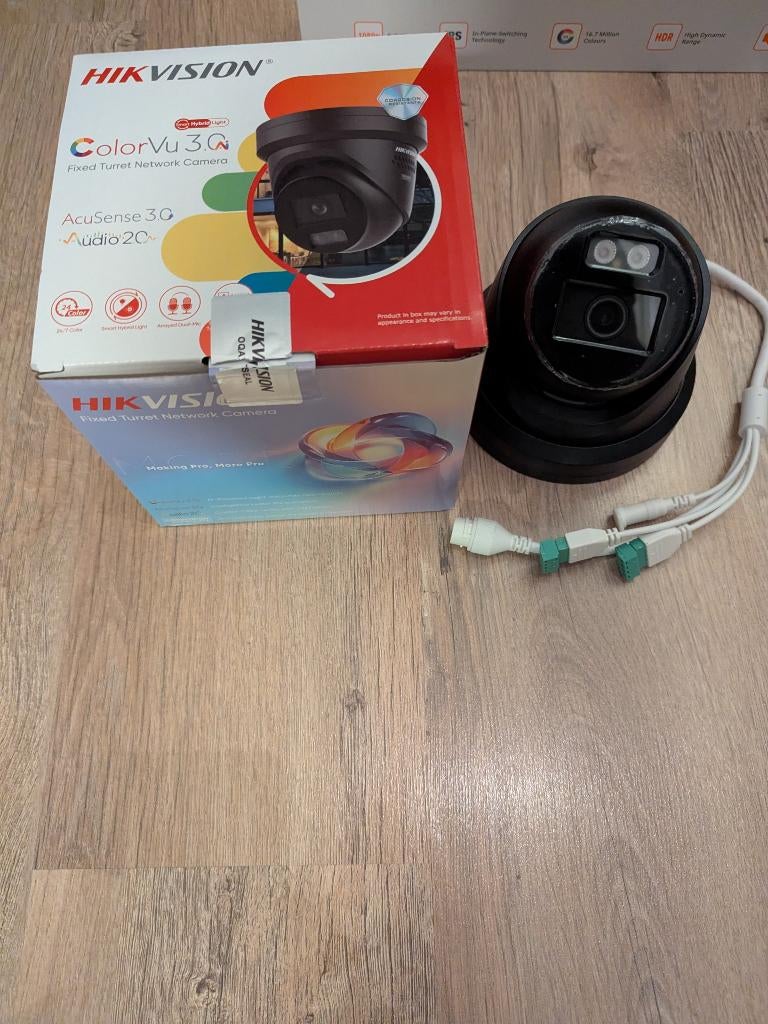 Hikvision Colorvu 3.0 DS-2CD2387G3-LIS2UY/SL 4K Zwart, Ophalen of Verzenden, Nieuw, Buitencamera