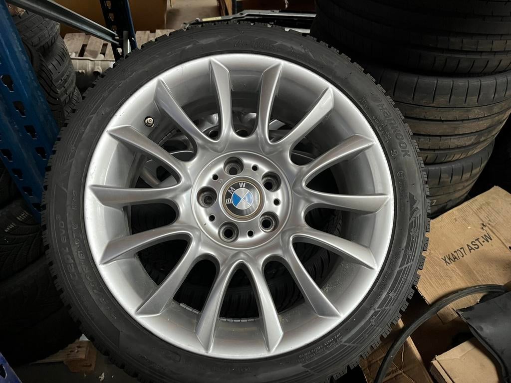BMW 5 serie E60 Individual velgen met winterbanden winterset, Ophalen, 18 inch, 245 mm, Banden en Velgen