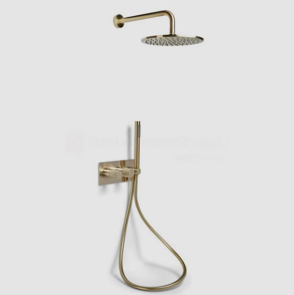 NIEUW- Brondby Inbouwdouche Regendouche Messing, Ophalen of Verzenden, Nieuw, Met douche