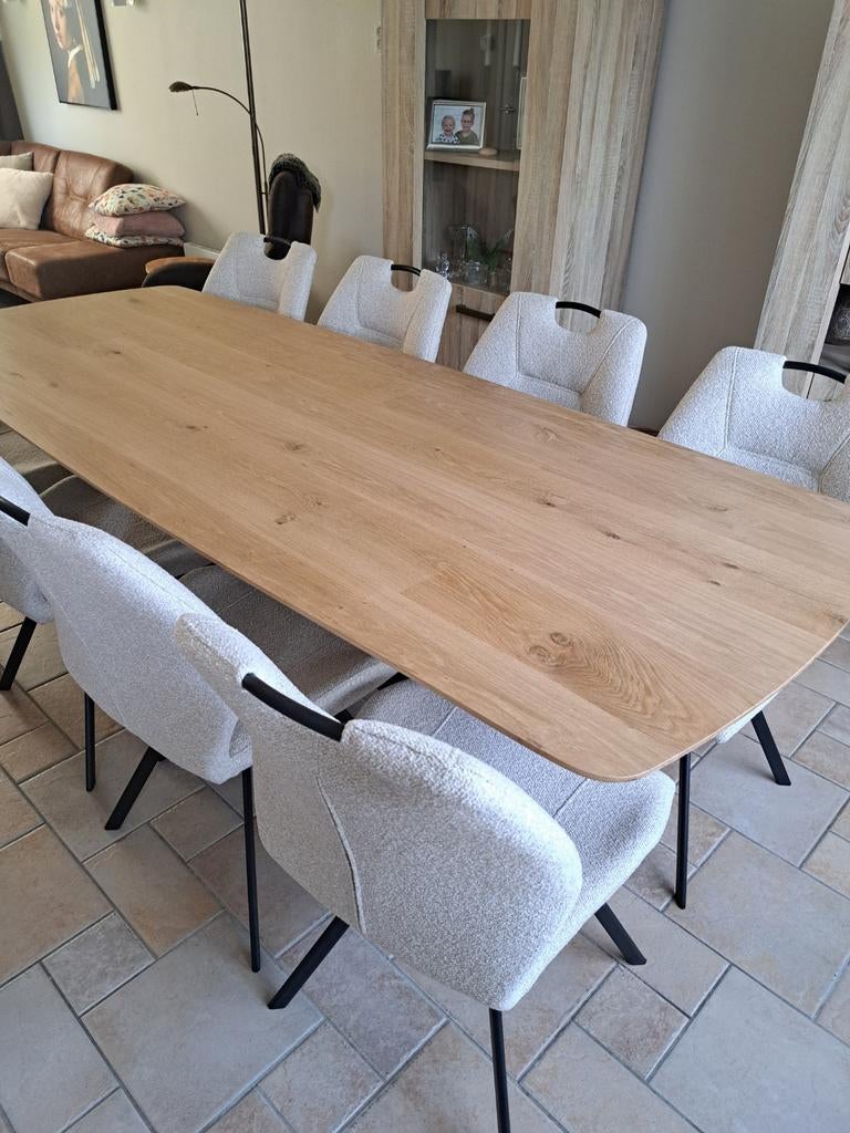 Eiken eettafels, Vijf personen of meer, Rechthoekig, Nieuw, 200 cm of meer