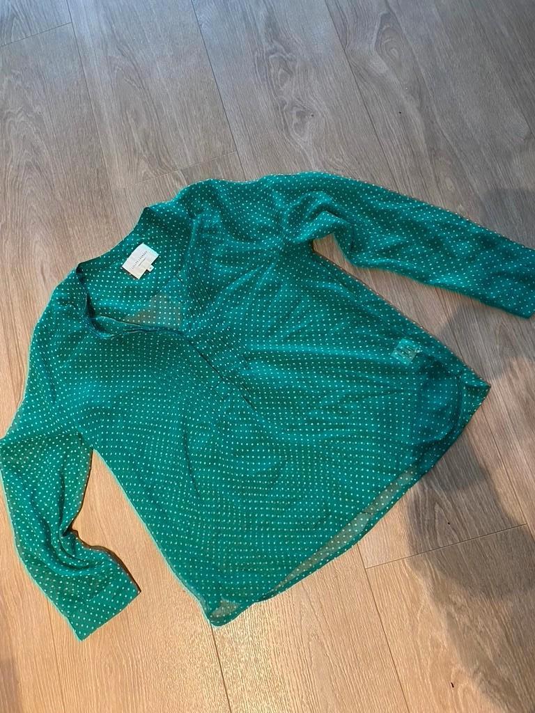 Nieuw lolly laundry blouse groen kleine witte dots 42 box 7, Verzenden, Nieuw, Maat 42/44 (L), Groen