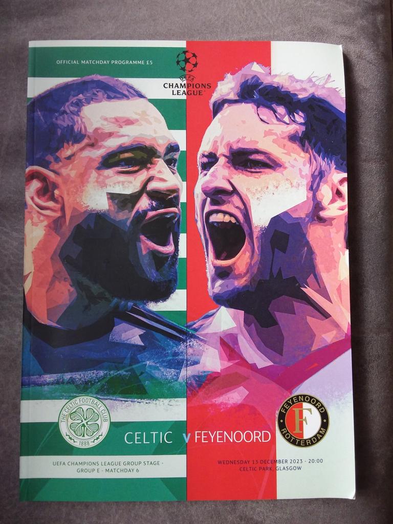 Champions League Programmaboekje Celtic - Feyenoord 2023, Verzamelen, Sportartikelen en Voetbal, Ophalen of Verzenden