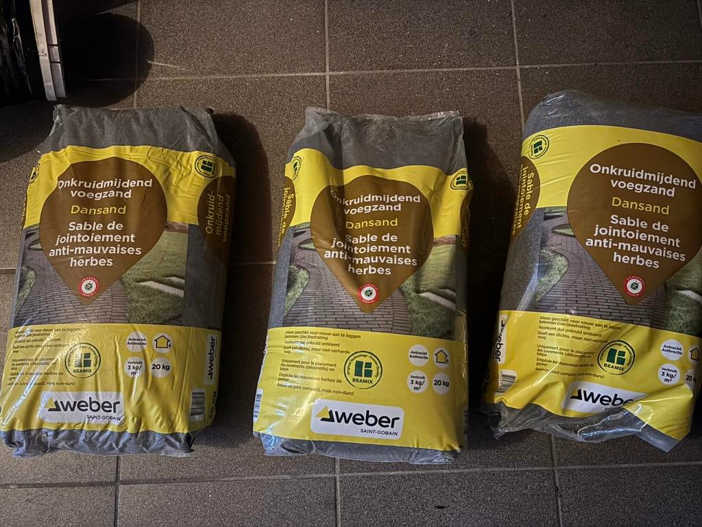 Weber dansand antraciet 3 zakken, Tuin en Terras, Zand, Ophalen, Nieuw, Overige typen