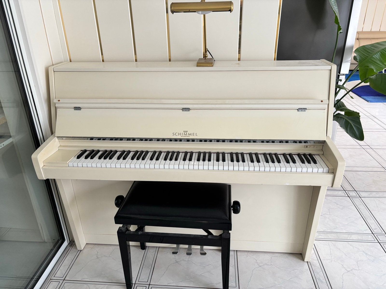 Schimmel Piano Wit - Klassiek en Elegant, Muziek en Instrumenten, Piano's, Ophalen, Gebruikt, Wit, Piano