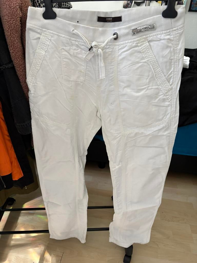 Chasin witte broek, maat L, zgan, Ophalen of Verzenden, Zo goed als nieuw, Wit