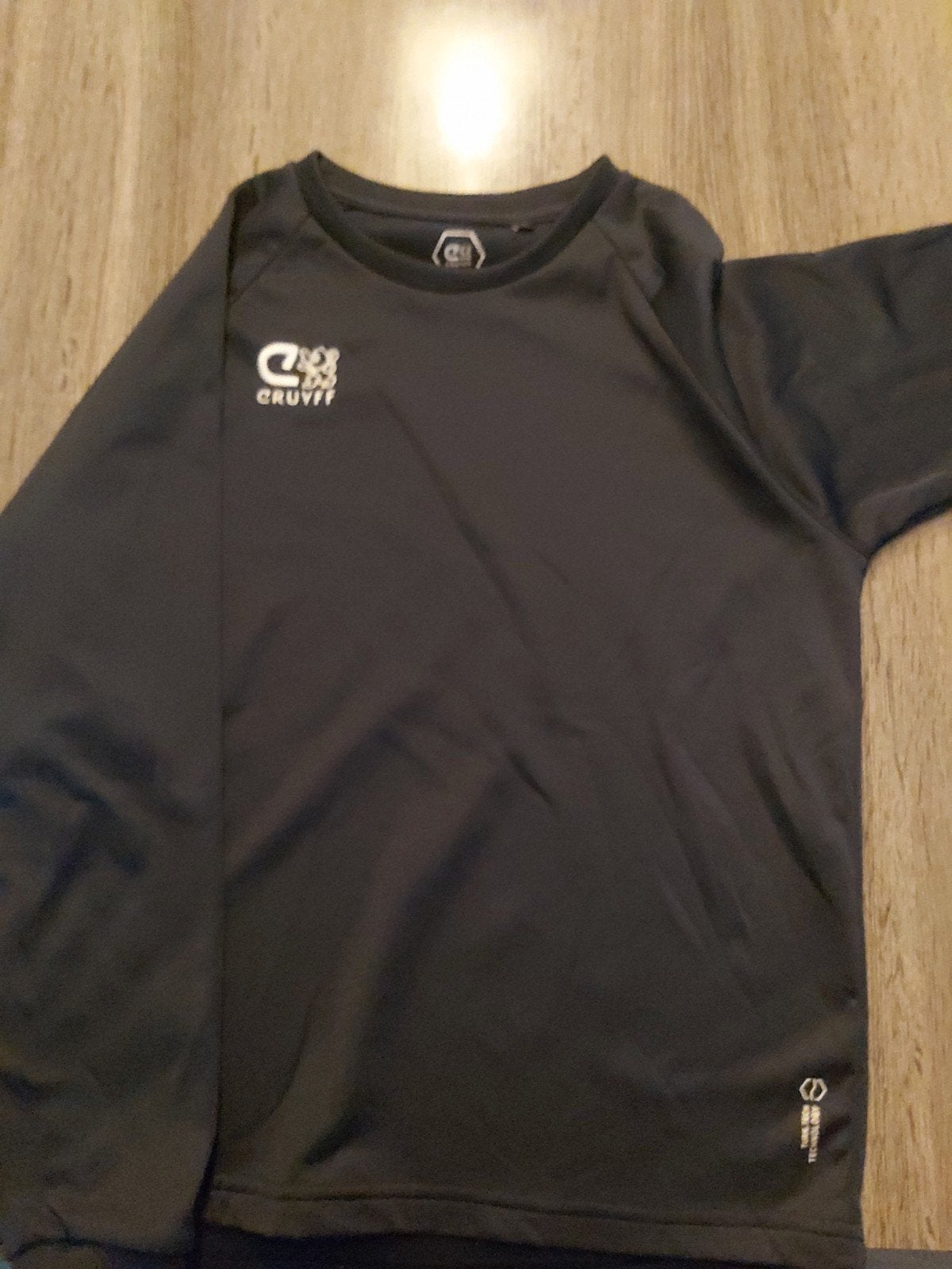 Cruyff Trainingsshirt Donkerblauw Maat 164, Ophalen, Jongen of Meisje, Zo goed als nieuw, Shirt of Longsleeve