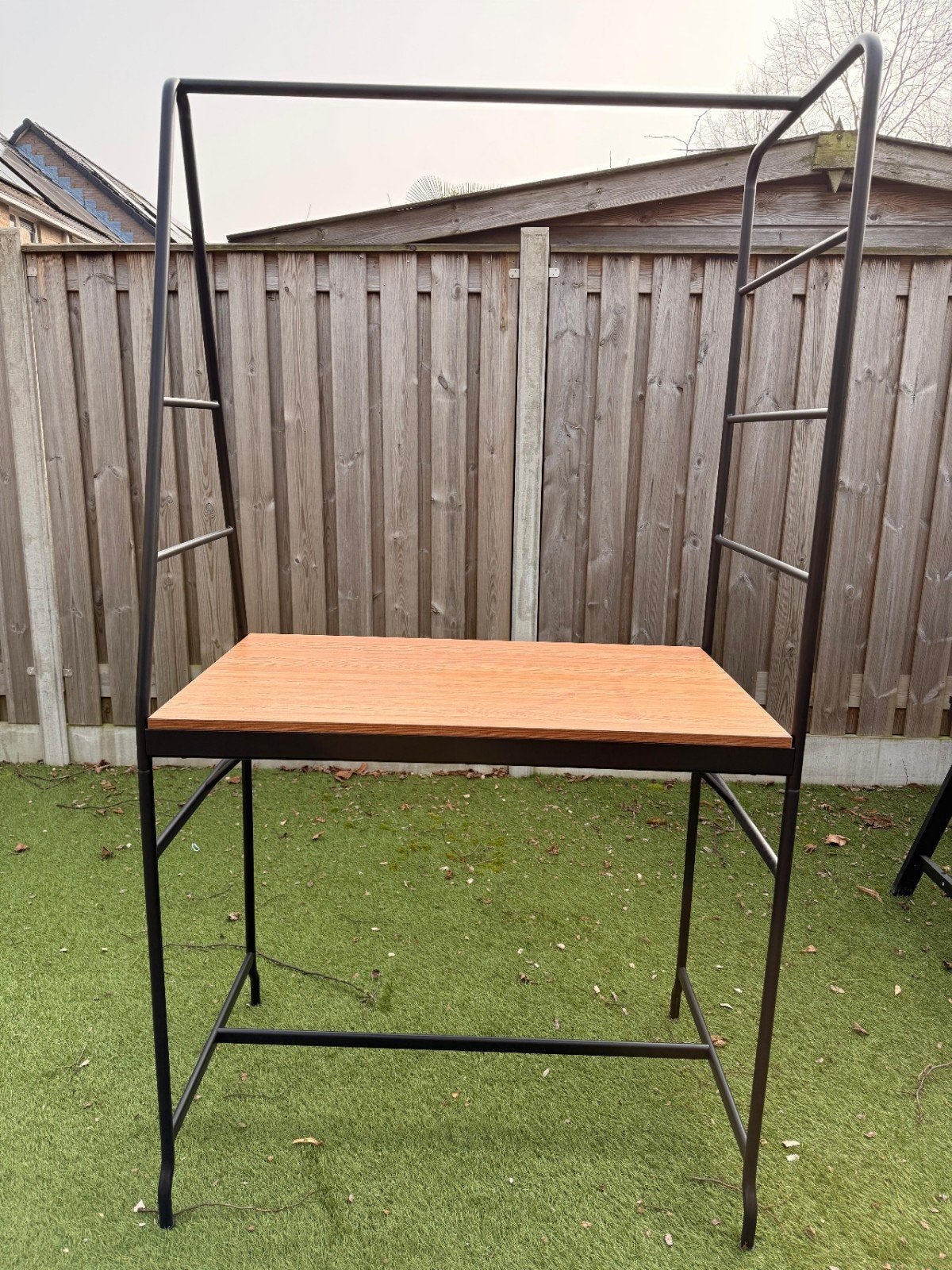 Houten Bartafel met Stalen Frame - 105x66x93 cm, Huis en Inrichting, Tafels | Eettafels, Gebruikt, 50 tot 100 cm, 100 tot 150 cm