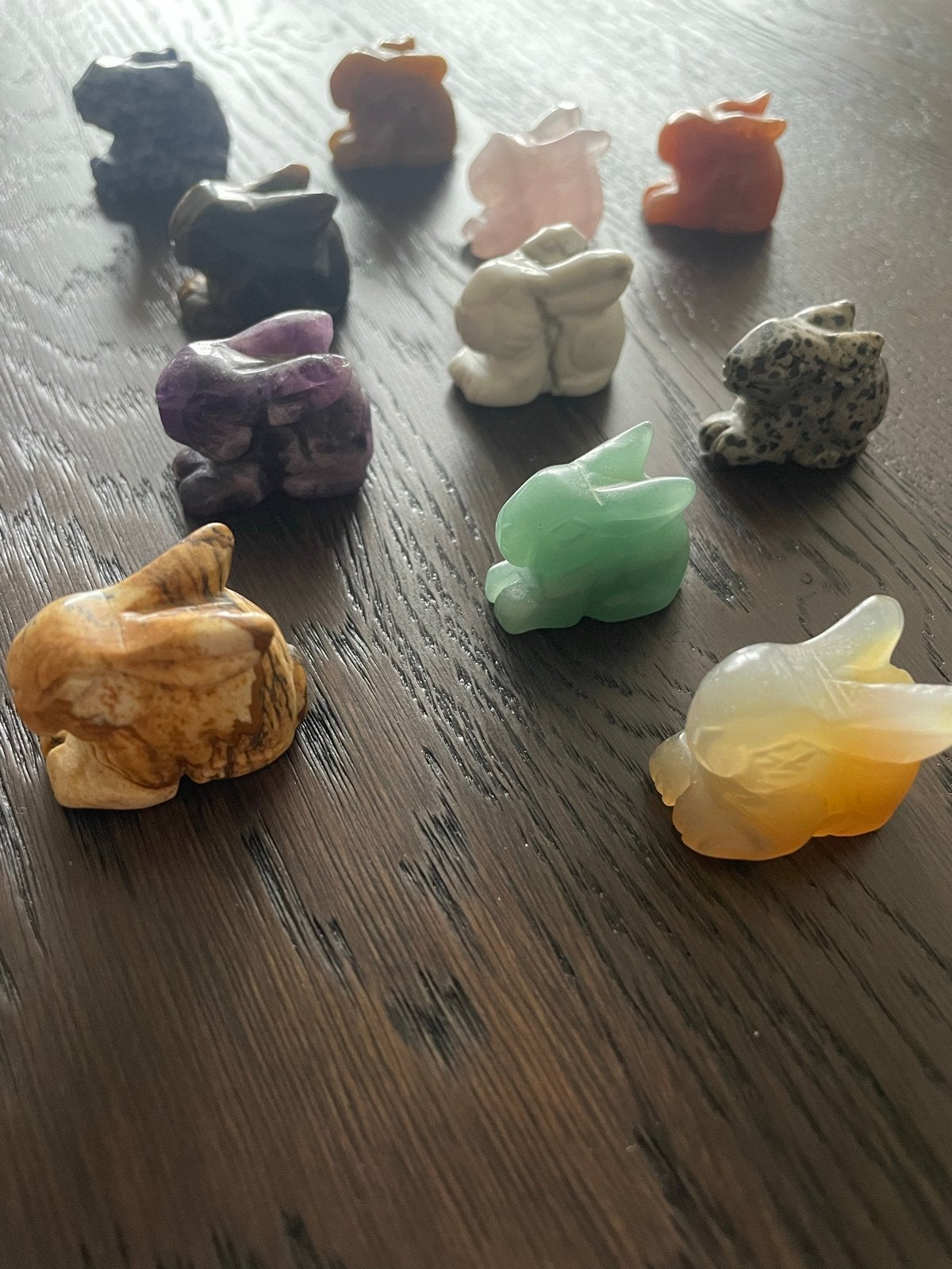 Set van 11 handgesneden konijnen van edelsteen, Ophalen of Verzenden, Nieuw