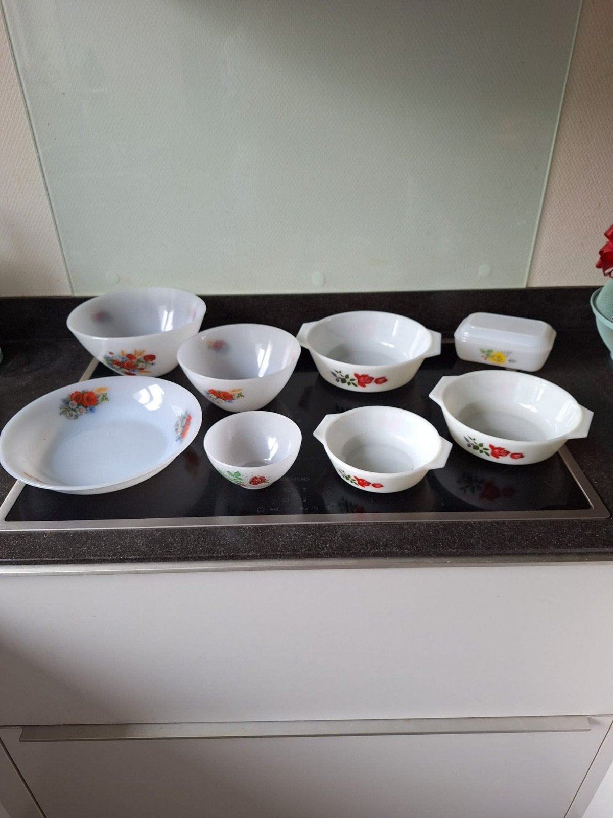 Arcopal servies roos, Ophalen of Verzenden, Gebruikt, Glas, Overige stijlen