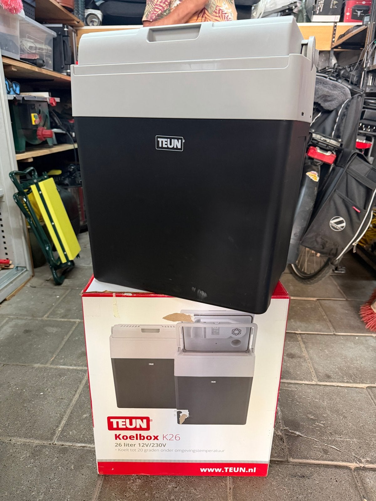 Teun K26 Koelbox 26 liter 12V/230V - Elektrisch, Ophalen, Zo goed als nieuw, Koelbox, Elektrisch