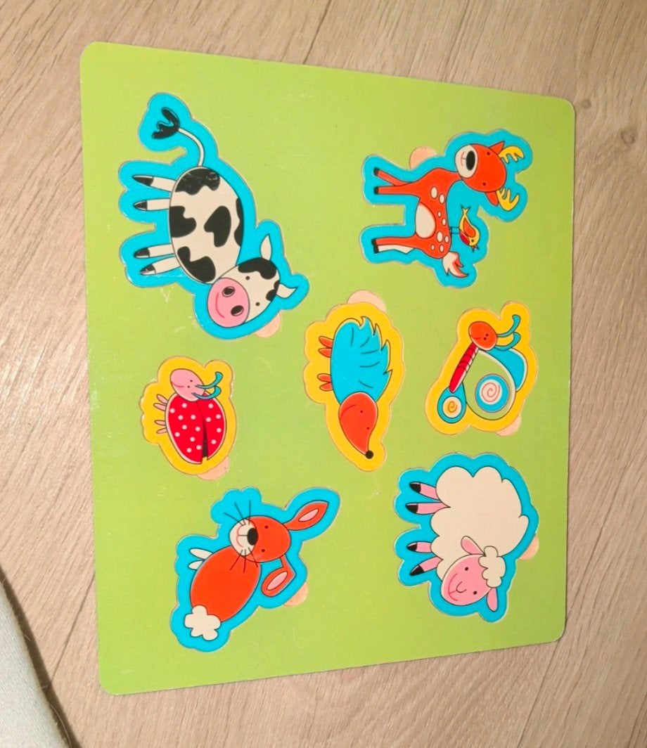 Houten Dieren Puzzel voor Peuters, Ophalen, 2 tot 4 jaar, Gebruikt, Van hout
