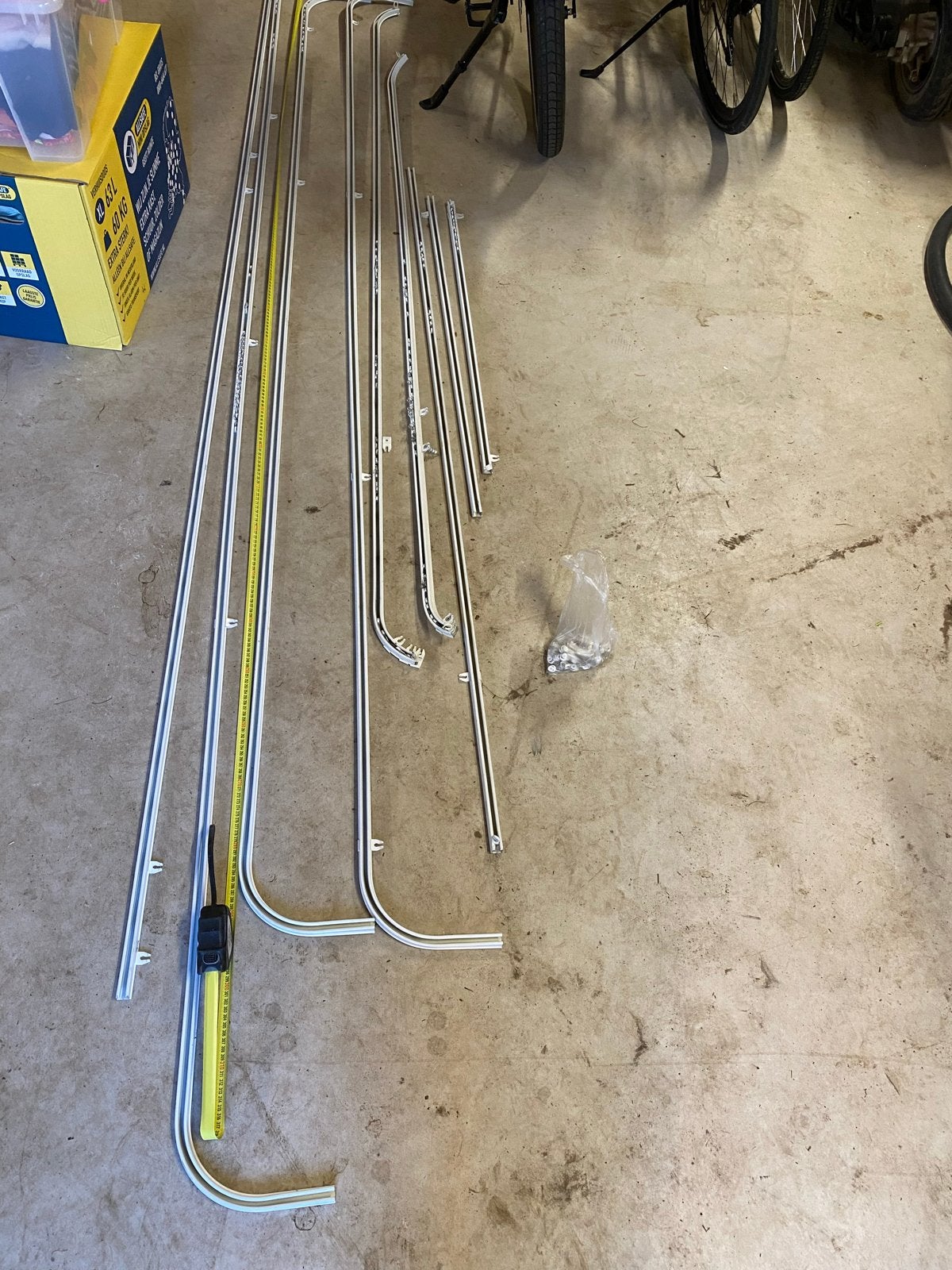 Gordijnrails 330 cm, Ophalen, Zo goed als nieuw, Wit