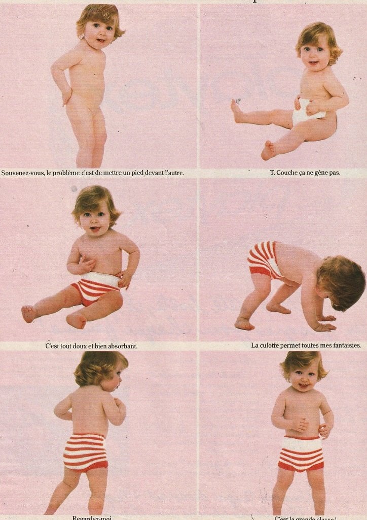 Retro reclame 1978 Lotus baby luiers met luierbroekje, Verzenden, Overige typen