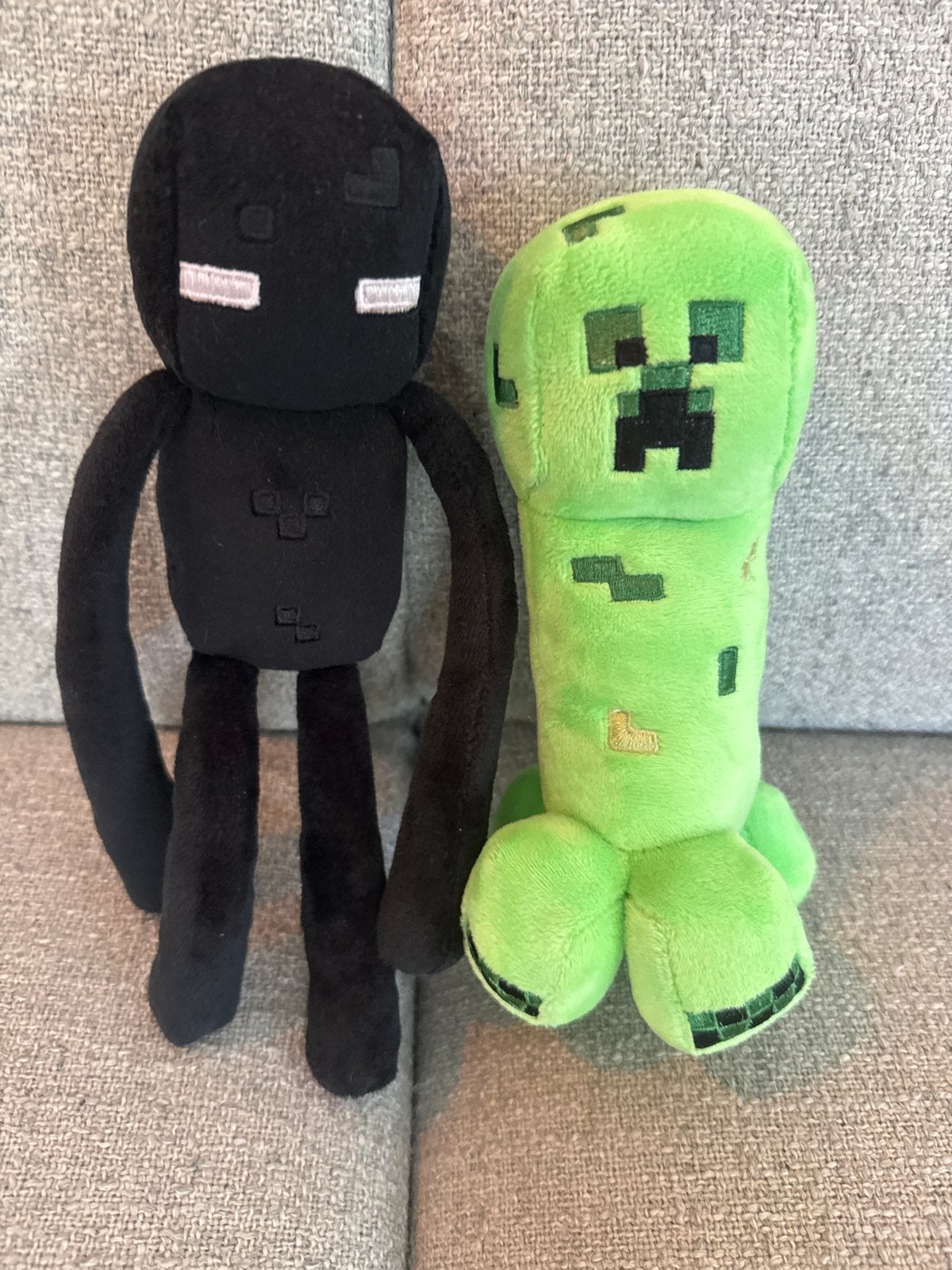 Minecraft Knuffels: Enderman en Creeper Set, Overige merken, Overige karakters, Overige typen, Zwart