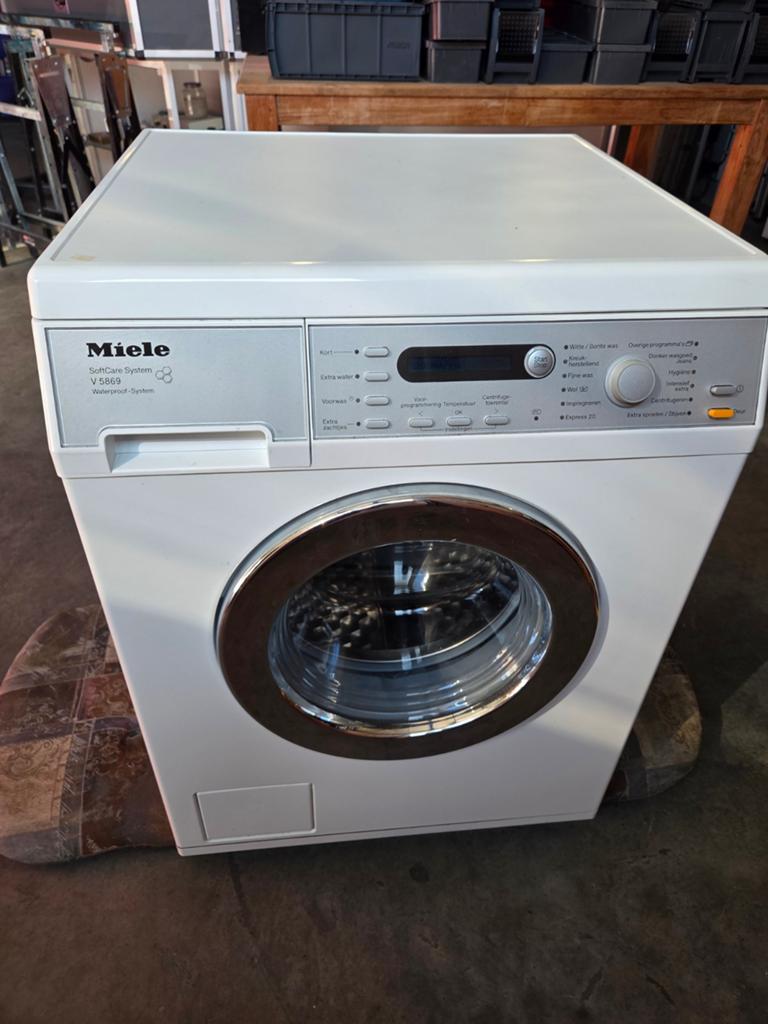 Miele SoftCare System V 5869 Wasmachine, Ophalen, Gebruikt, Wolwasprogramma, Voorlader