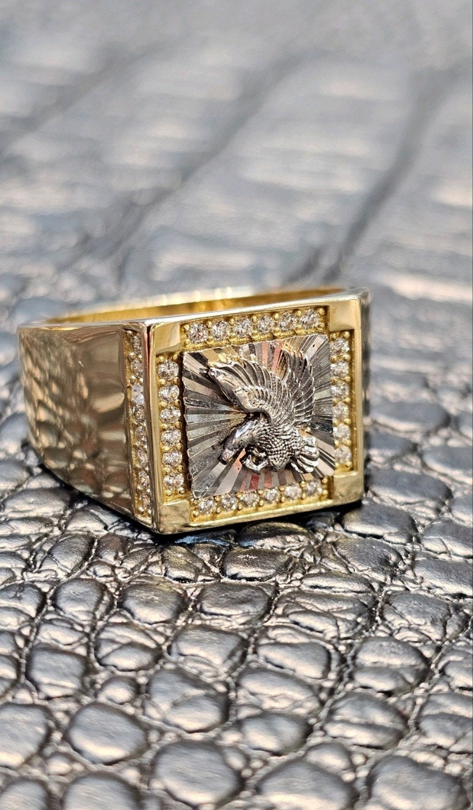 Adelaar 14k gouden ring, Sieraden, Tassen en Uiterlijk, Ringen, Nieuw, Heer, Goud, Goud, Ophalen of Verzenden