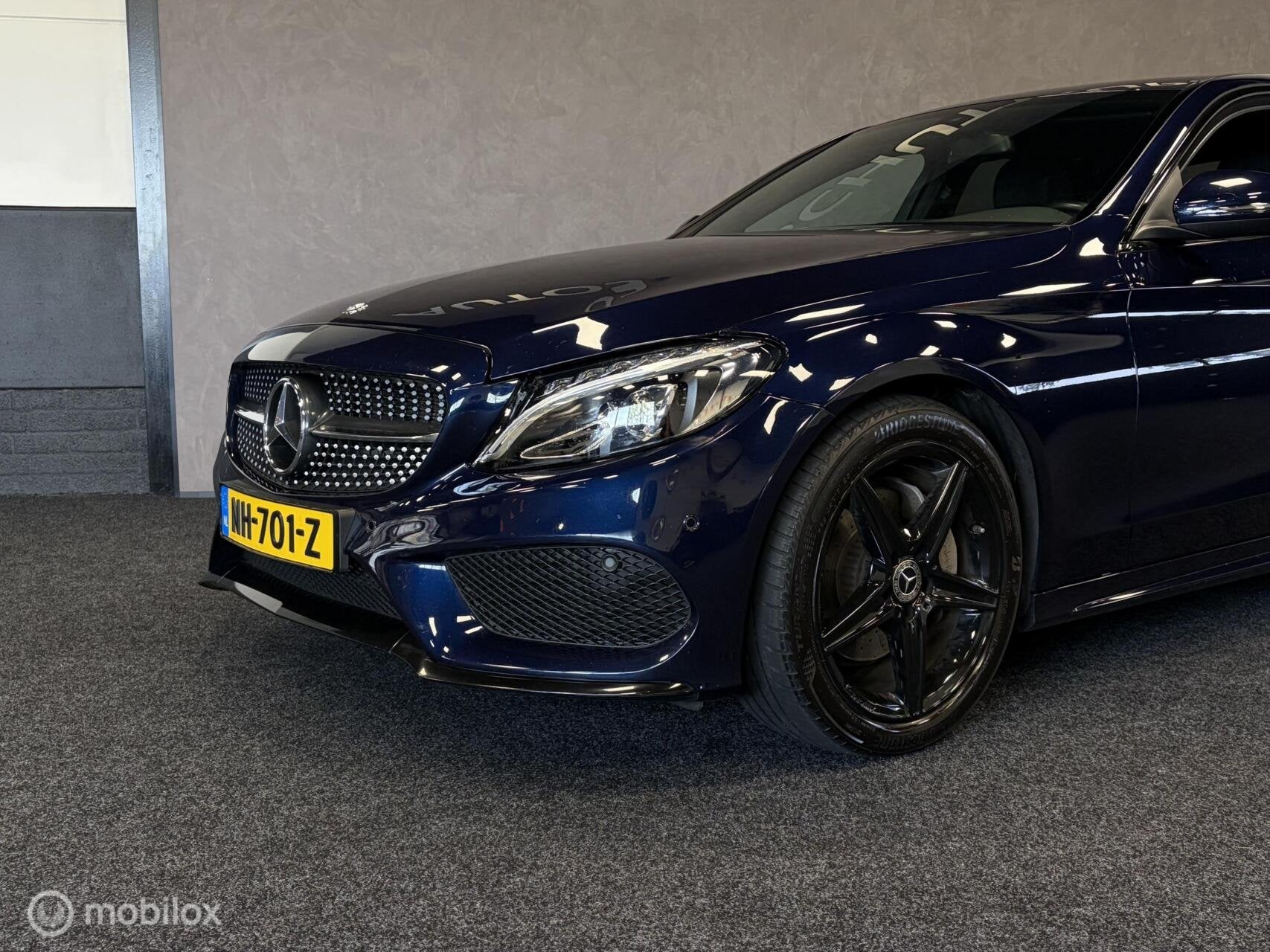 Mercedes C-klasse 180 AMG Sport Edition LED / NAP / LEDER /, Auto's, Automaat, Blauw, Bedrijf, 710 kg