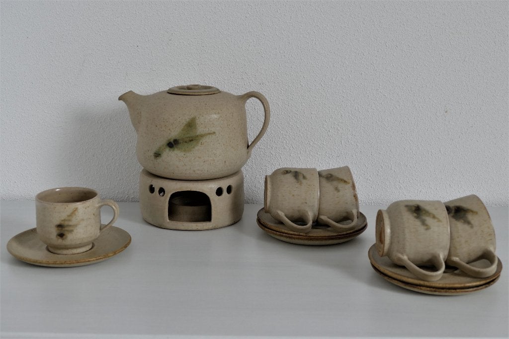 Theeservies, keramiek, vintage, Ophalen of Verzenden