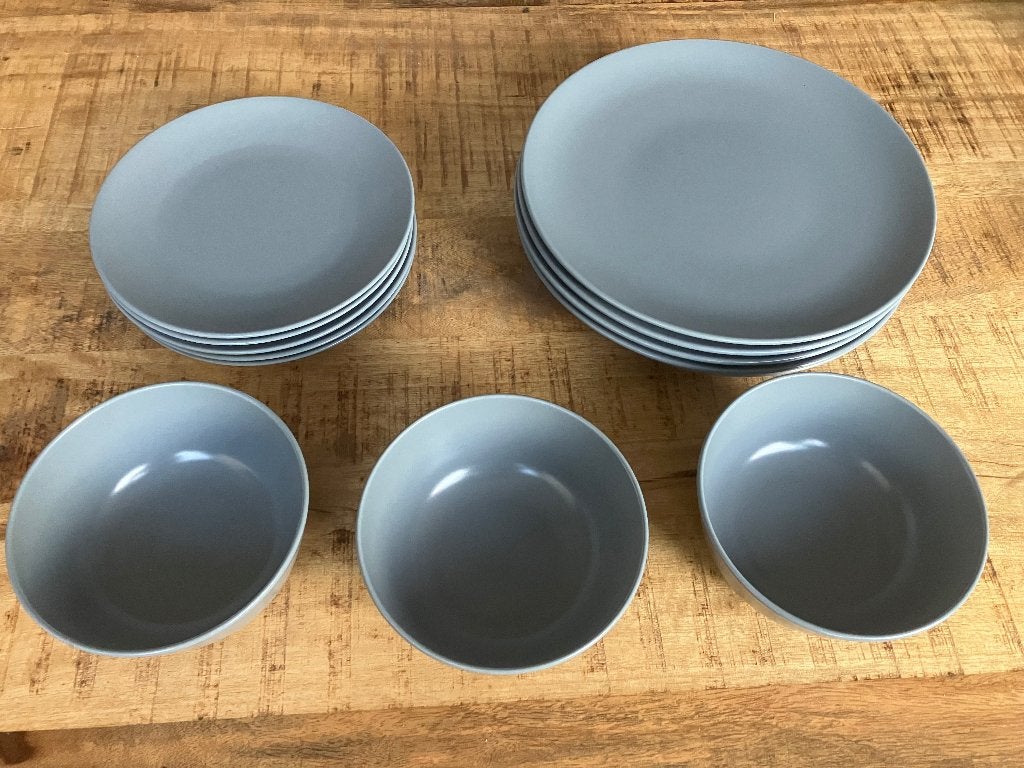 6 dinerborden, 5 ontbijtborden en 3 schaaltjes, Ophalen of Verzenden, Overige stijlen, Bord(en)
