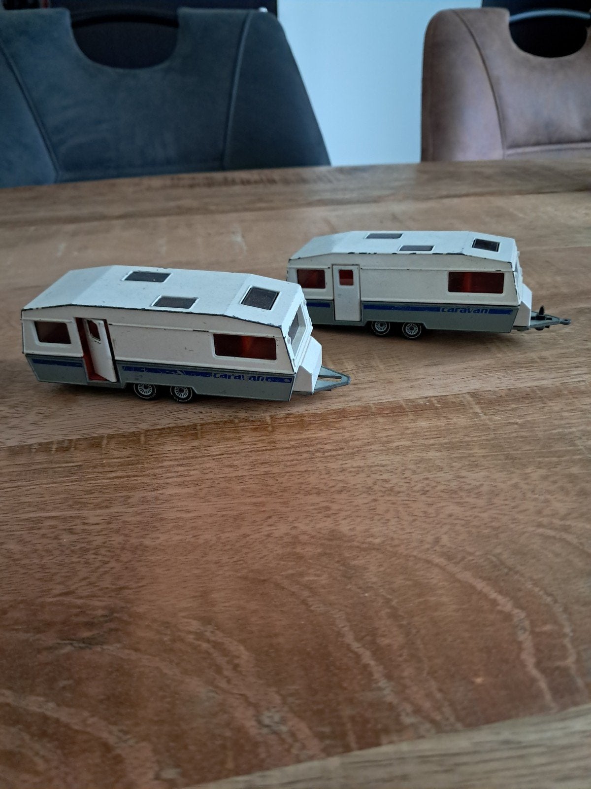 Siku VW 1126 Bestelwagen en 2 Siku caravans, Overige merken, Gebruikt, 1:50 of kleiner, Auto
