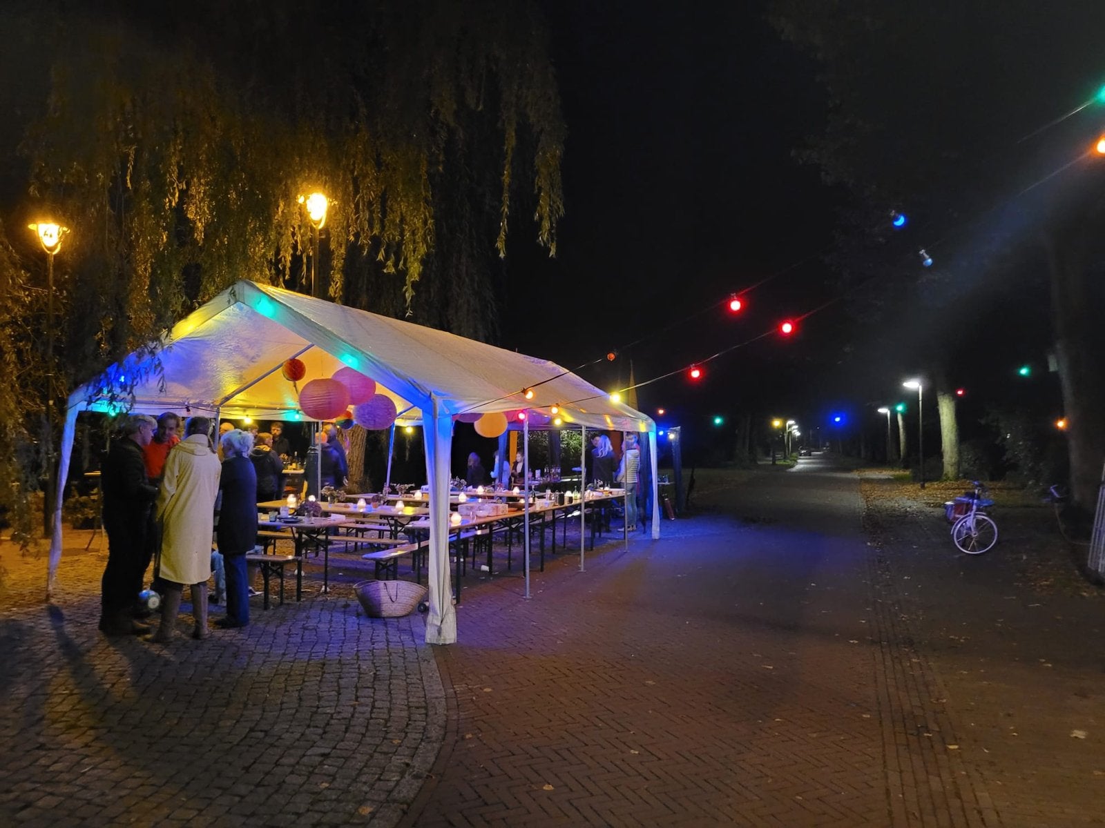 Partytent 4x8m - Doek niet volledig waterdicht, Tuin en Terras, Partytenten, Ophalen, Gebruikt, Partytent, 8 meter of meer