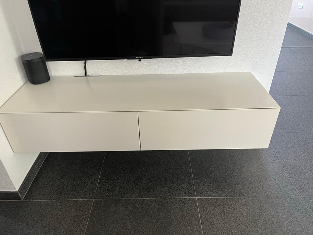 Pastoe wit hangend dressoir / TV-kast, Ophalen, Overige materialen, Modern design, 150 tot 200 cm