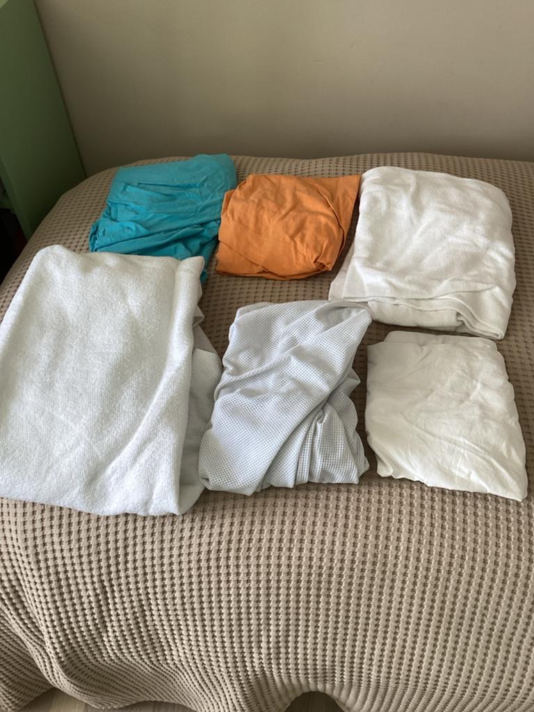 Molton en hoeslakens voor ledikantje (ook per stuk), Gebruikt, Overige kleuren, Overige maten, Hoeslaken of Sloop