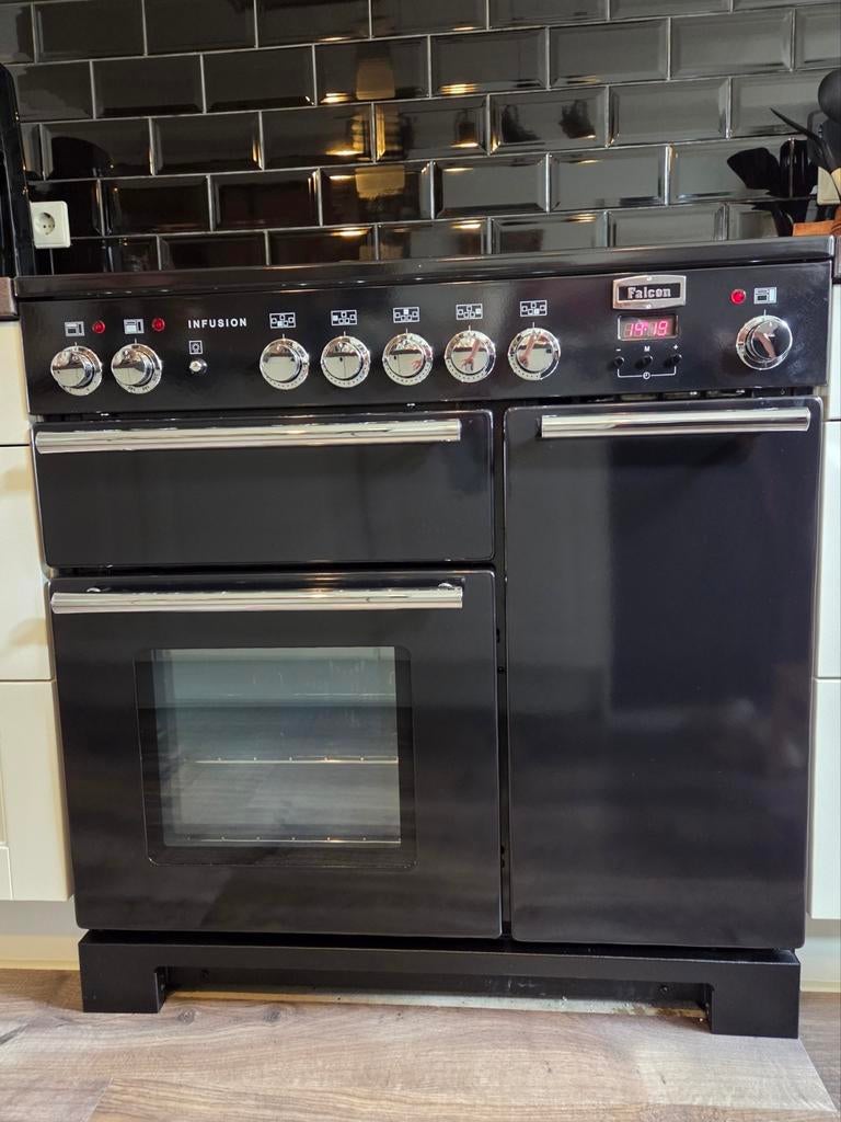 Falcon Infusion 90cm inductie fornuis, Ophalen, 60 cm of meer, Grill, Zo goed als nieuw