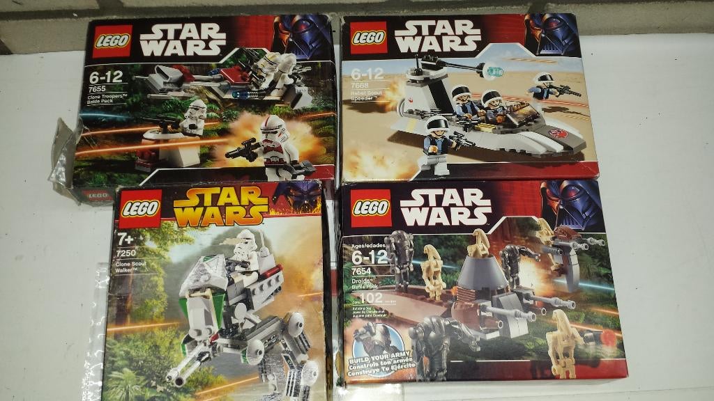 Lego star wars 7250,7655,7668,7654, Ophalen, Gebruikt, Star Wars, Lego