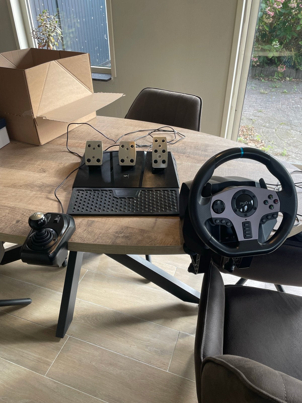 PXN Racestuur met Pedalen en Schakelpook, Spelcomputers en Games, Racestuur, Gebruikt, PC, Overige merken