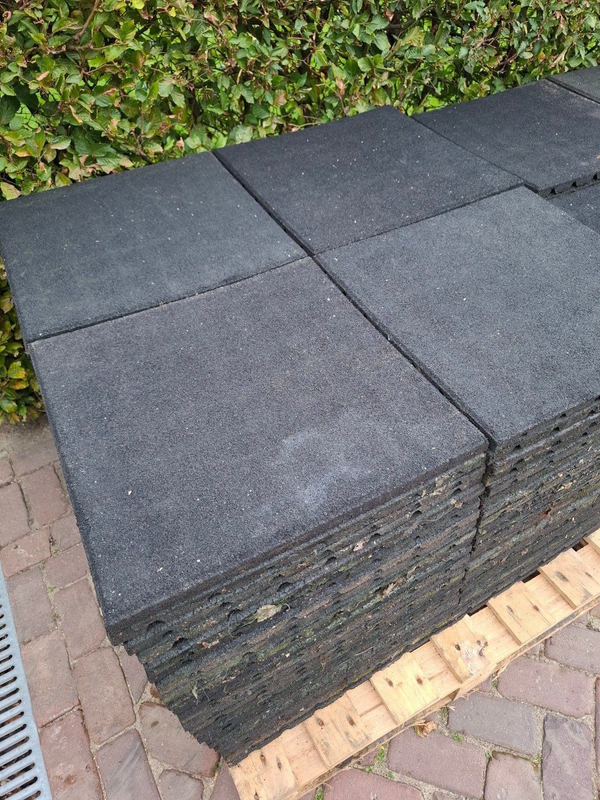 ️ ✅️ Rubber tegels 50x50x2,5 cm platdak Balkons Speeltoestel, Ophalen, Rubber, Overige typen