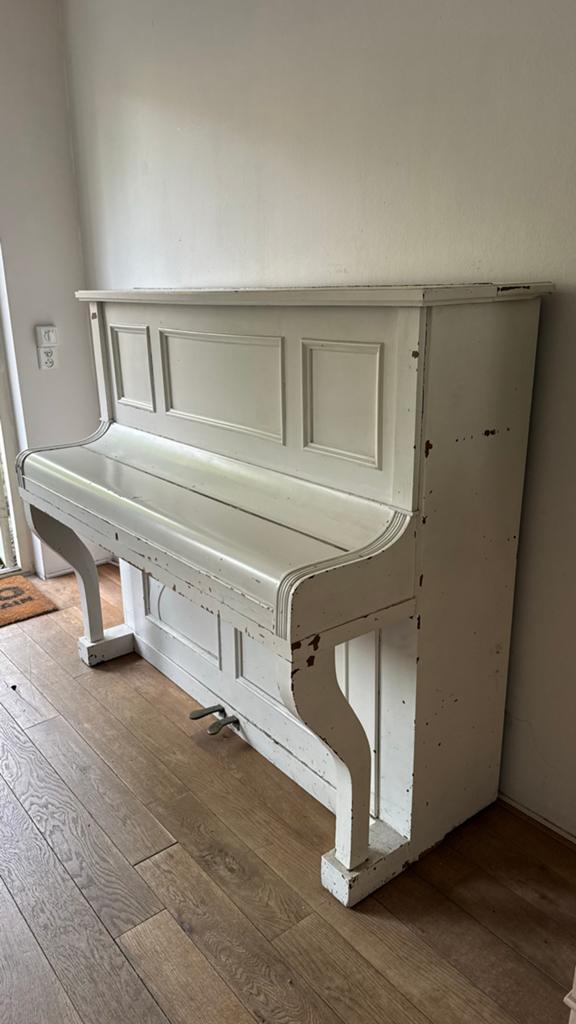 Witte Piano met stemgereedschap - Ludwig Rönisch, Ophalen of Verzenden, Gebruikt, Wit, Piano