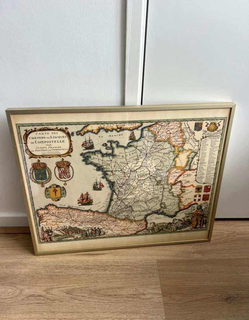 Landkaart/ antiek, Antiek en Kunst, Ophalen