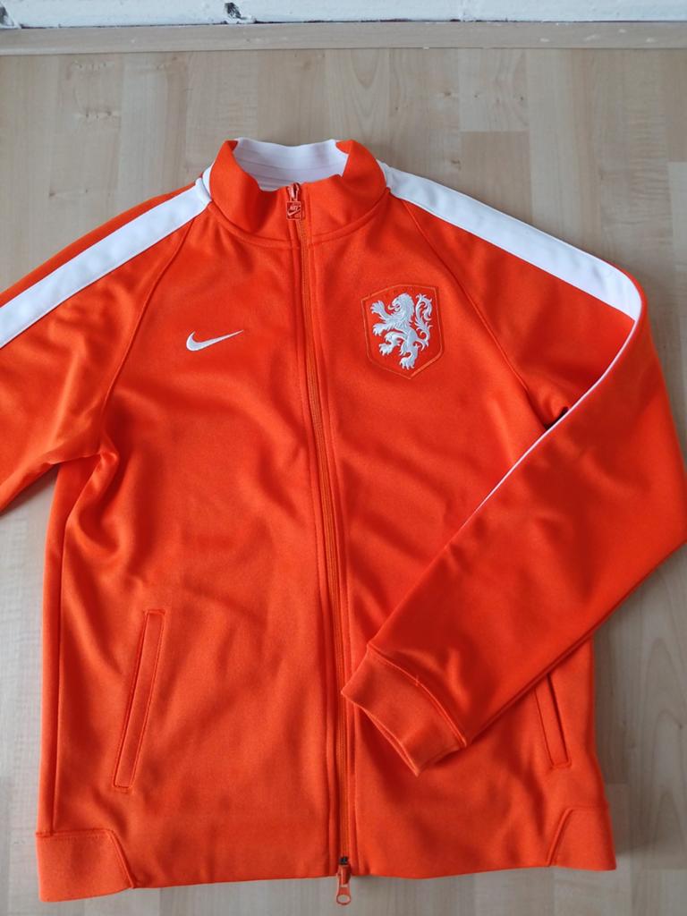Nike KNVB Oranje Trainingsjack - Zo goed als nieuw, Ophalen of Verzenden, Zo goed als nieuw, Jongen of Meisje