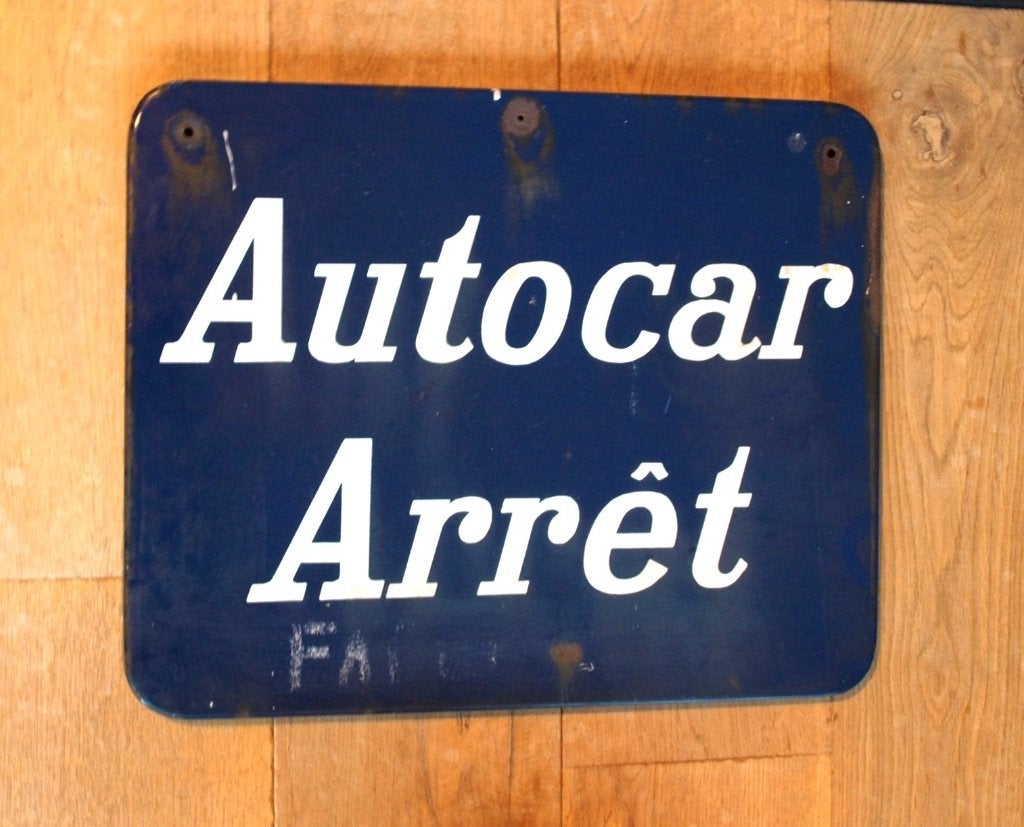 emaille bord uit Frankrijk uit 1967, Ophalen