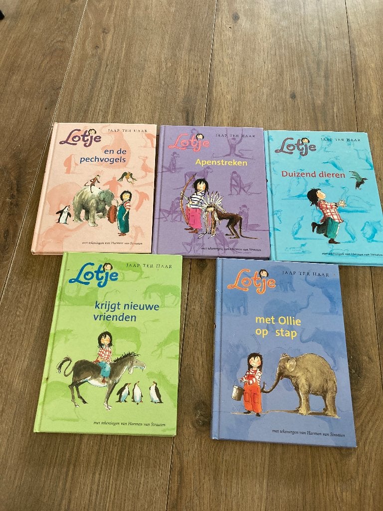 5 boeken uit de serie Lotje, Ophalen, Gelezen, Jaap ter Haar, Fictie algemeen