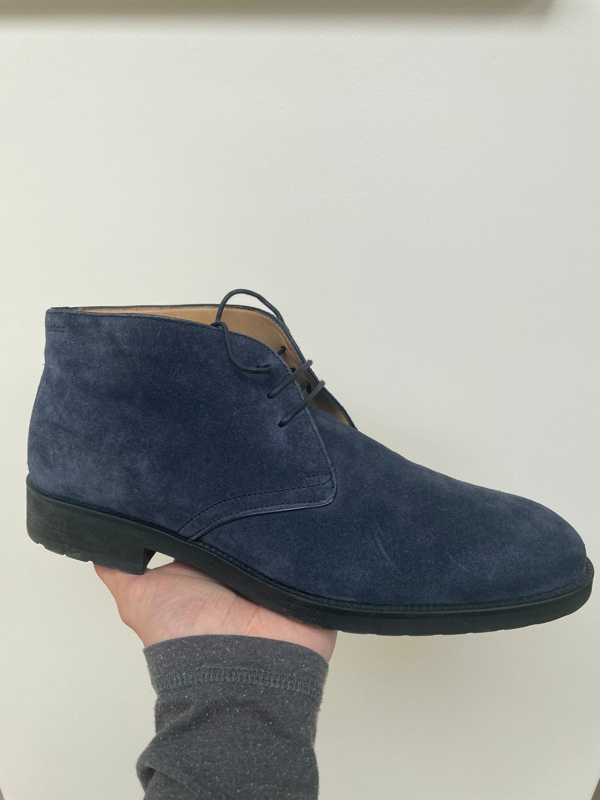 Bally blauwe Suède Boots - Maat 41,5, Ophalen, Nieuw, Blauw, Boots