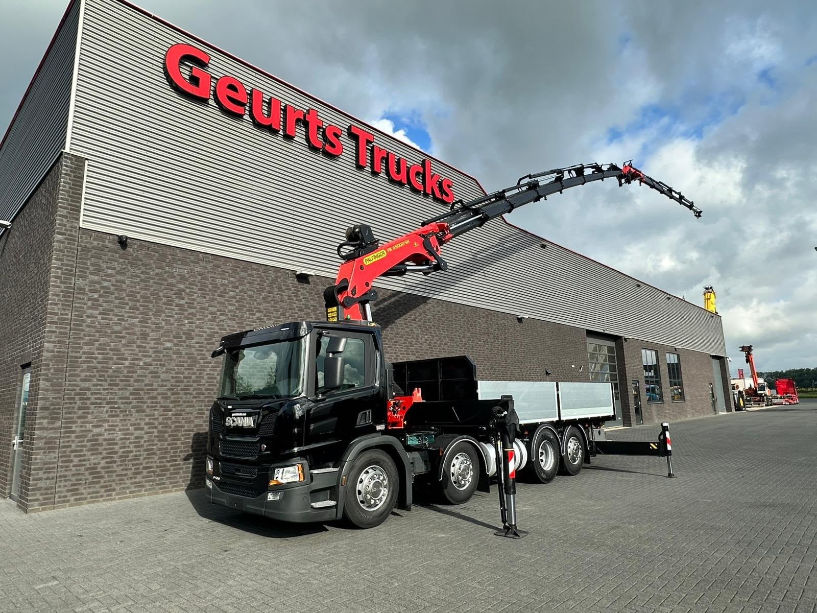 Scania P500 B8X2*6LB MET PALFINGER PK65002-SH F POWER LINK P, Auto's, Automaat, Euro 6, Zwart, Diesel