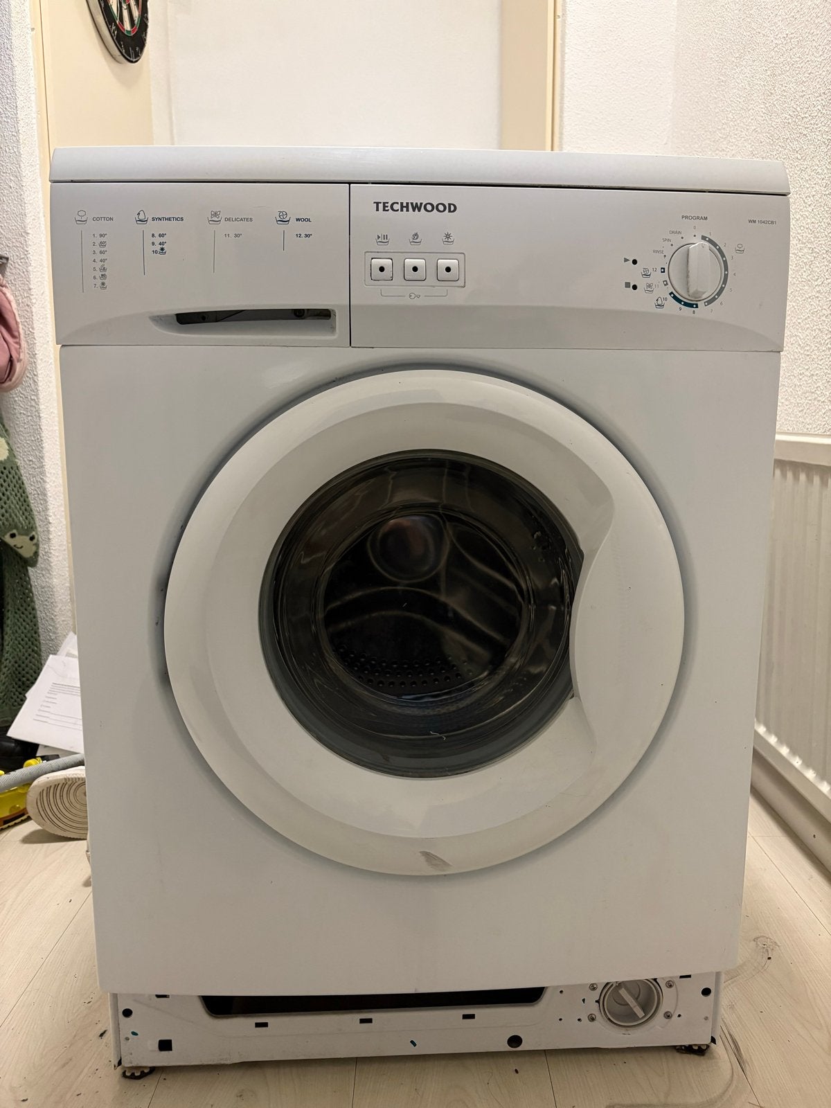 Techwood Wasmachine - Voorlader - Goede staat, Ophalen, 4 tot 6 kg, Voorlader, Wolwasprogramma