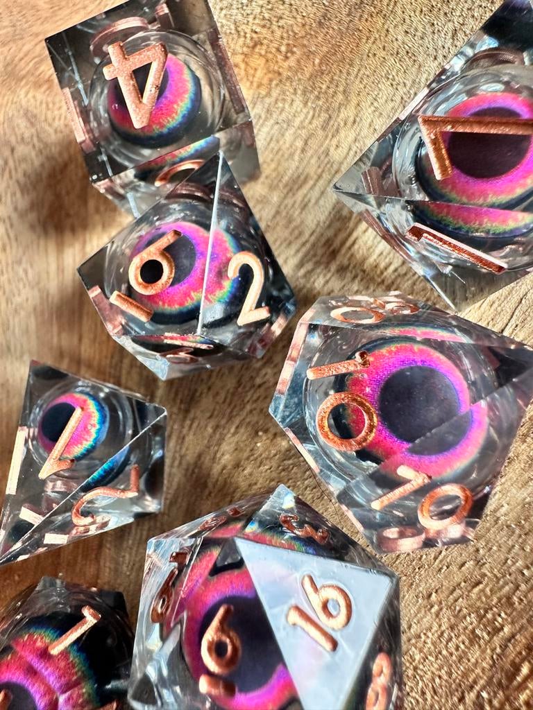 DND dice / Drakenoog / D&D Dice / dobbelstenen set, Een of twee spelers, Ophalen of Verzenden, Zo goed als nieuw