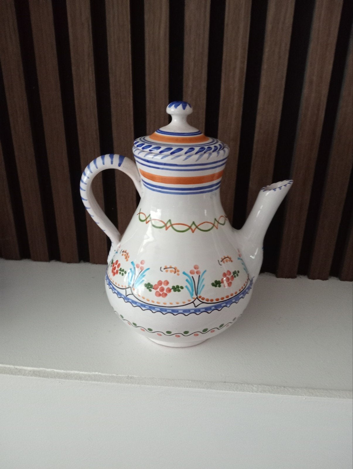 Vintage Lapilarica L.M. handgeschilderde theepot, Antiek en Kunst, Ophalen of Verzenden