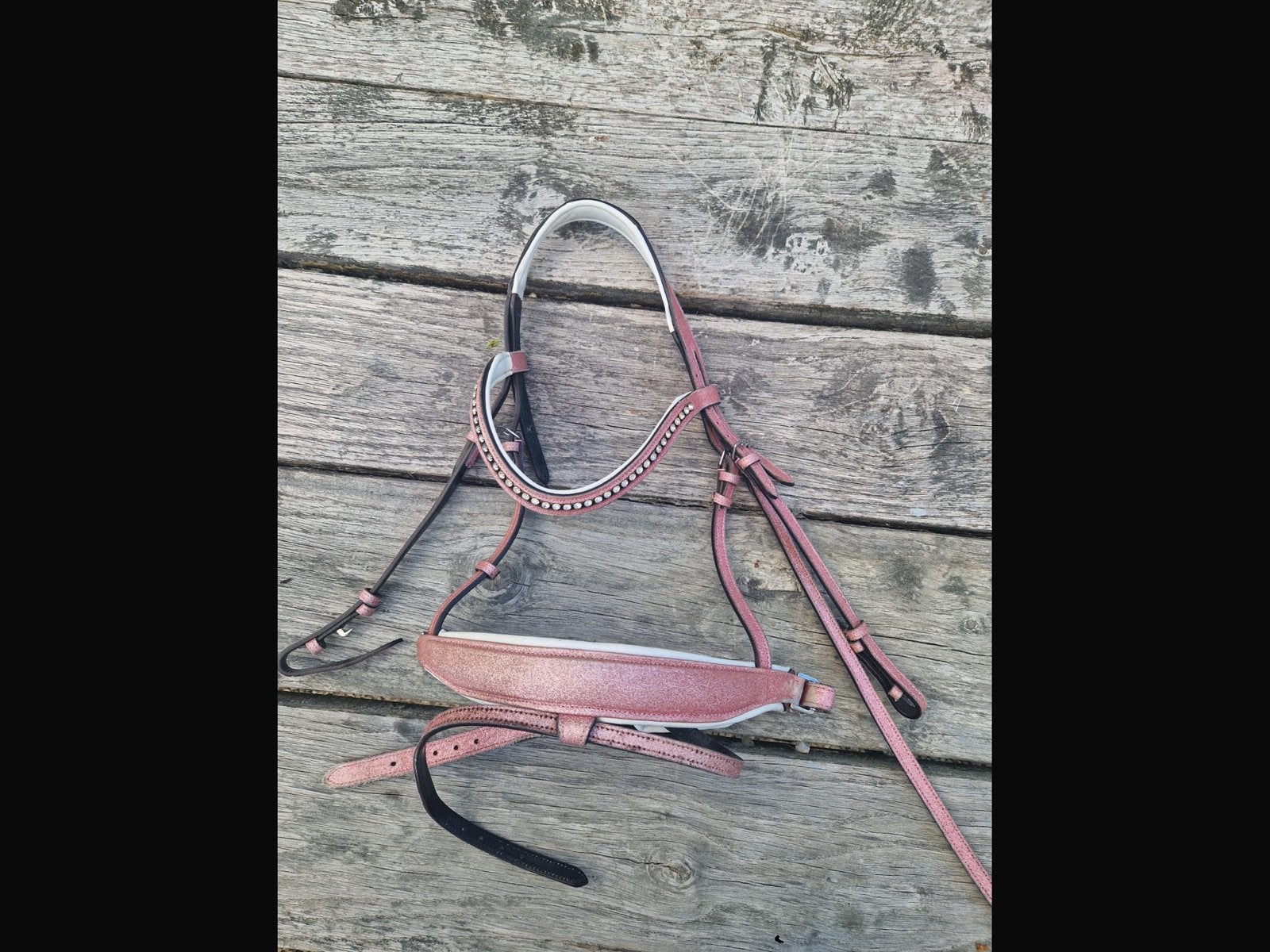 Hooftstel glitter roze maat cob/middel/M, Ophalen of Verzenden, Zo goed als nieuw, Roze, Cob