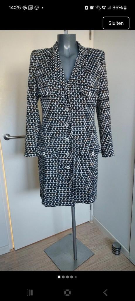 Jas blazer M Crème de la Crème zwart wit bruin, Kleding | Dames, Ophalen of Verzenden, Zo goed als nieuw, Zwart