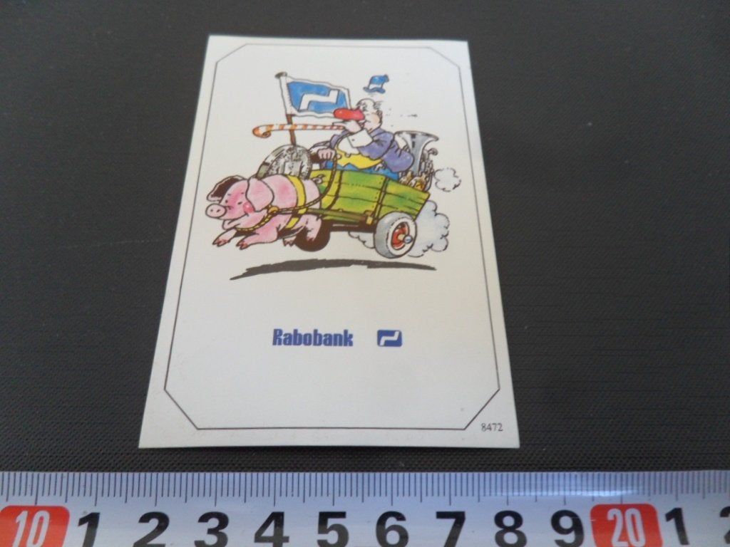 sticker rabobank carnaval spaarvarken rolfluit tuba *, Ophalen, Zo goed als nieuw