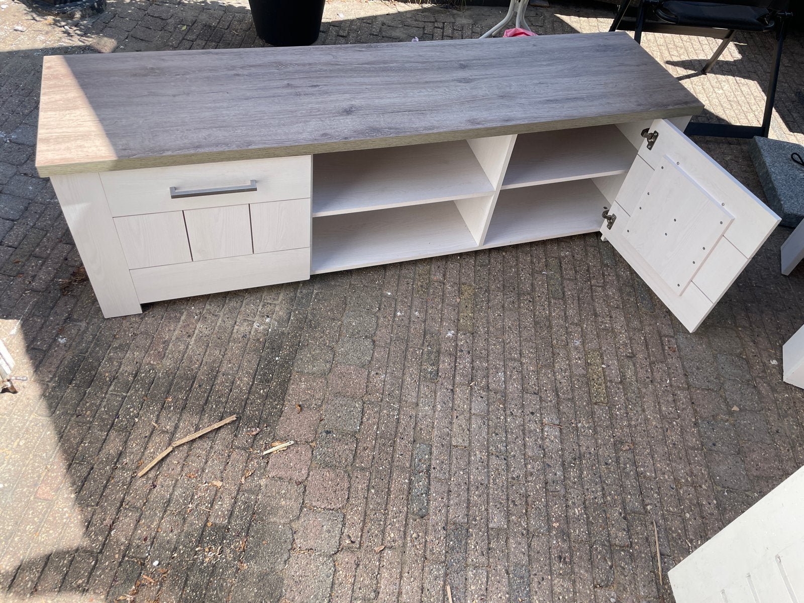 TV-meubel met opbergvakken, Ophalen, Gebruikt, 50 tot 100 cm, Minder dan 25 cm
