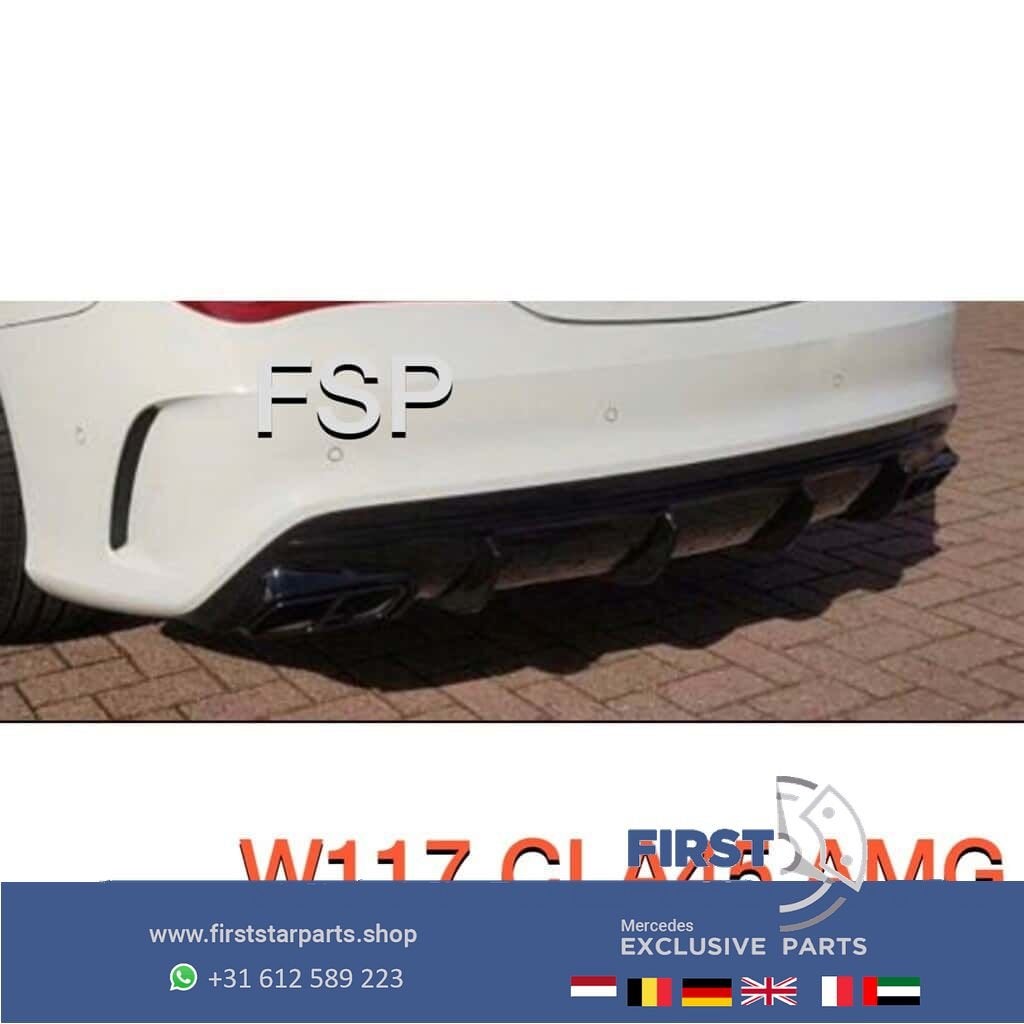 W117 CLA 45 AMG Achterbumper Diffuser zwart origineel Merced, Ophalen of Verzenden, -, -, -