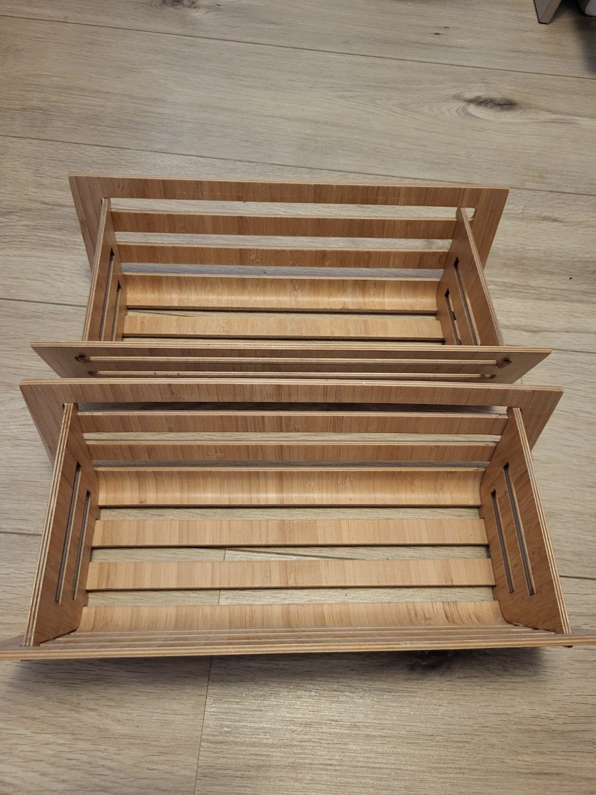 IKEA Baskets - Set van 2 bamboo manden, Ophalen of Verzenden, Zo goed als nieuw, Rechthoekig, Riet