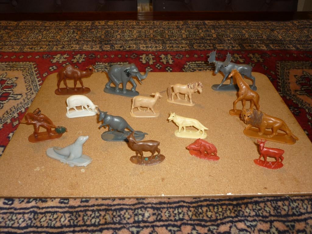 14stuks vintage Jean Hoefler plastic dierentuin W.Duitsland, Ophalen of Verzenden, Zo goed als nieuw