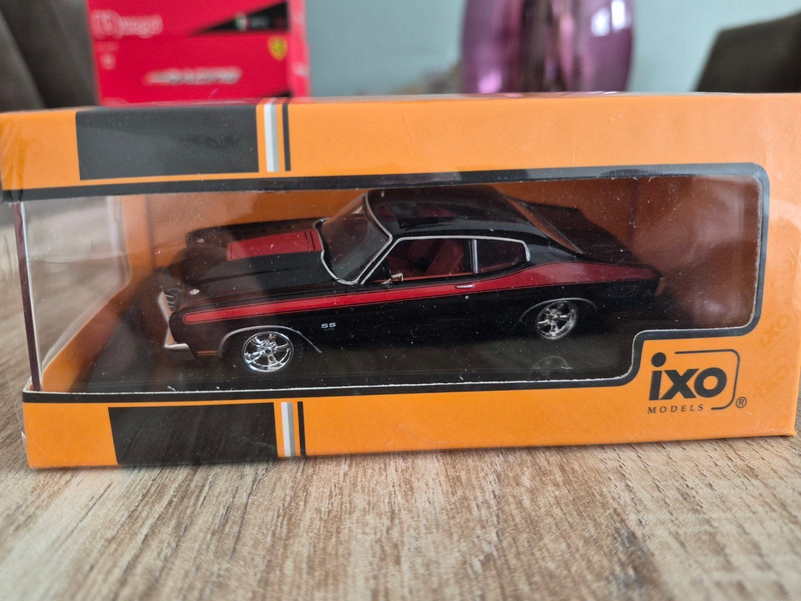 Chevrolet Chevelle SS zwart 1970 1:43 (IXO Models), Ophalen of Verzenden, Nieuw, Auto, Overige merken