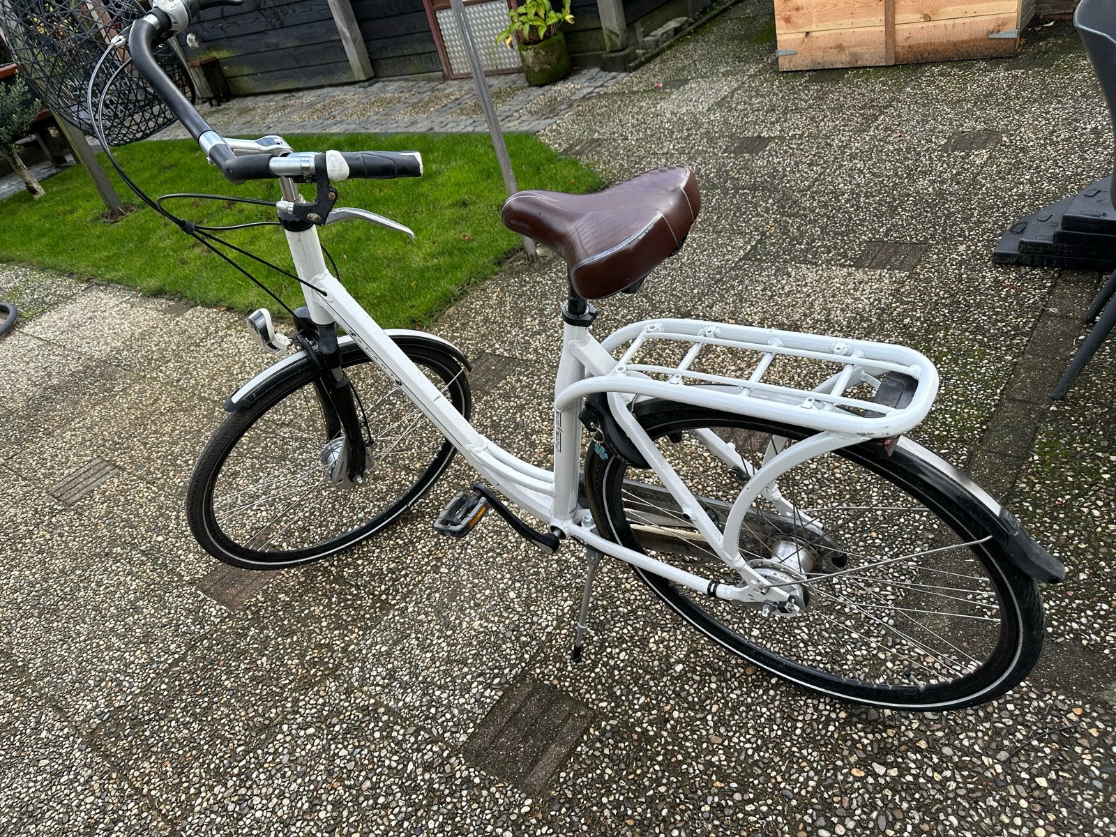 Sparta Amazone damesfiets - Wit, Fietsen en Brommers, Ophalen, Sparta, Gebruikt, Versnellingen